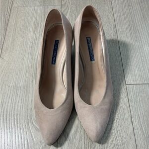Stuart Weitzman Beige Suede Pumps Heels